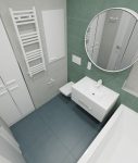 Дизайн ванной комнаты, плитка Чементо Kerama Marazzi стены 30x60