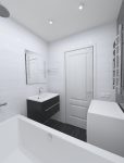 Ванная комната в черно-белой плитке April Ceramica Classic