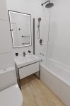 Ванная комната 3м2 - дизайн санузла в доме I-515/9, перепланировка