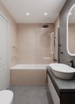 Ванная комната ПИК, дизайн плитка Estima Luna, ванна 170 см