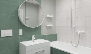 Ванная комната Чементо KERAMA MARAZZI - дизайн интерьера 4,2 м2