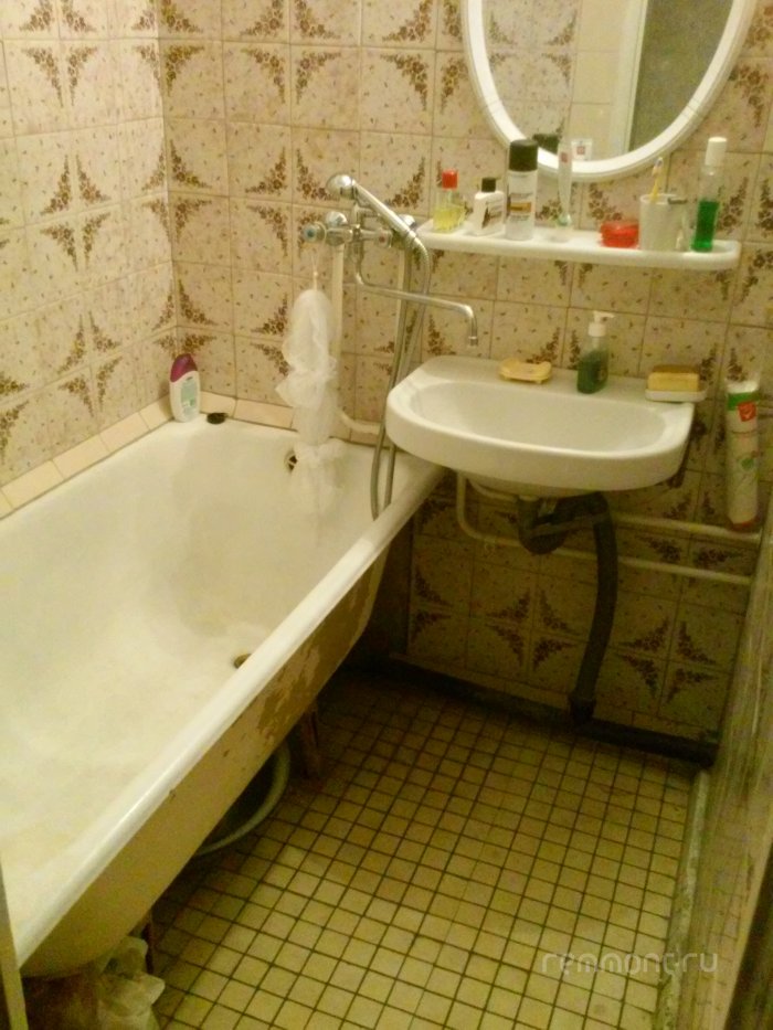Ремонт ванной комнаты, фото готовых работ