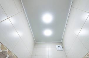 Потолок из гипсокартона под покраску (в ванной комнате)