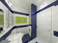 Сине-белая ванная комната, плитка 20x20 Catalonia Glazurcer