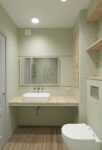 Ванная комната 170x200 (тип П44), плитка Emil Ceramica Madagascar, унитаз + инсталляция, раковина + столешница