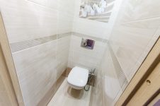 Подвсесной унитаз с гигиеническим душем в туалете