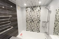 Черно-белая ванная комната 170x170 (серии П-44Т-1) April Ceramica Classic