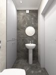 Небольшая раковина, туалет в керамограните Italon Climb