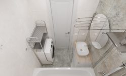 Ванная комната 170x170 П44, дизайн, Pamesa At.Alpha