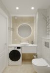 Ванная комната П44 - перепланировка, установка стиральной машины, дизайн Italon Charme Extra