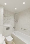 Перепланировка в ванной П44, плитка Italon Charme Extra Carrara