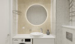 Дизайн П44 ванная комната, Italon Charme Extra, столешница, перепланировка