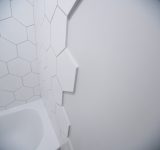 Покраска стен санузла - граница с плиткой