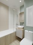 Ванная комната 2,5 м2 - малоформатная плитка для стен Creto Aquarelle