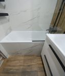 Облицовка керамогранитом из двух коллекций - Calacatta Superb 60x60 и Cersanit Spirit 45x90