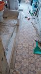 Начало строительства стен для совмещенного санузла