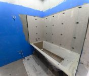 Укладка плитки 40x120 в ванной комнате
