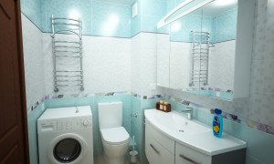 Дизайн ванной комнаты после объединения ванной 170x170 с туалетом