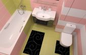 Ванная комната 2,6x1,7 перепланировка, плитка Spa (Ceradim, Россия)