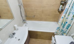 Ремонт ванной комнаты и туалета - керамогранит Италон - серия дома П46