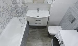 Перепланировка ванной и туалета - совмещение санузла в серии дома II-49