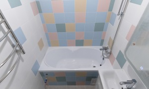 Ремонт ванной и туалета в трешке серии II-49, Керама Марацци Калейдоскоп